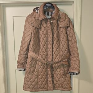 Burberry Women's Quilted Brown Puffer Coat